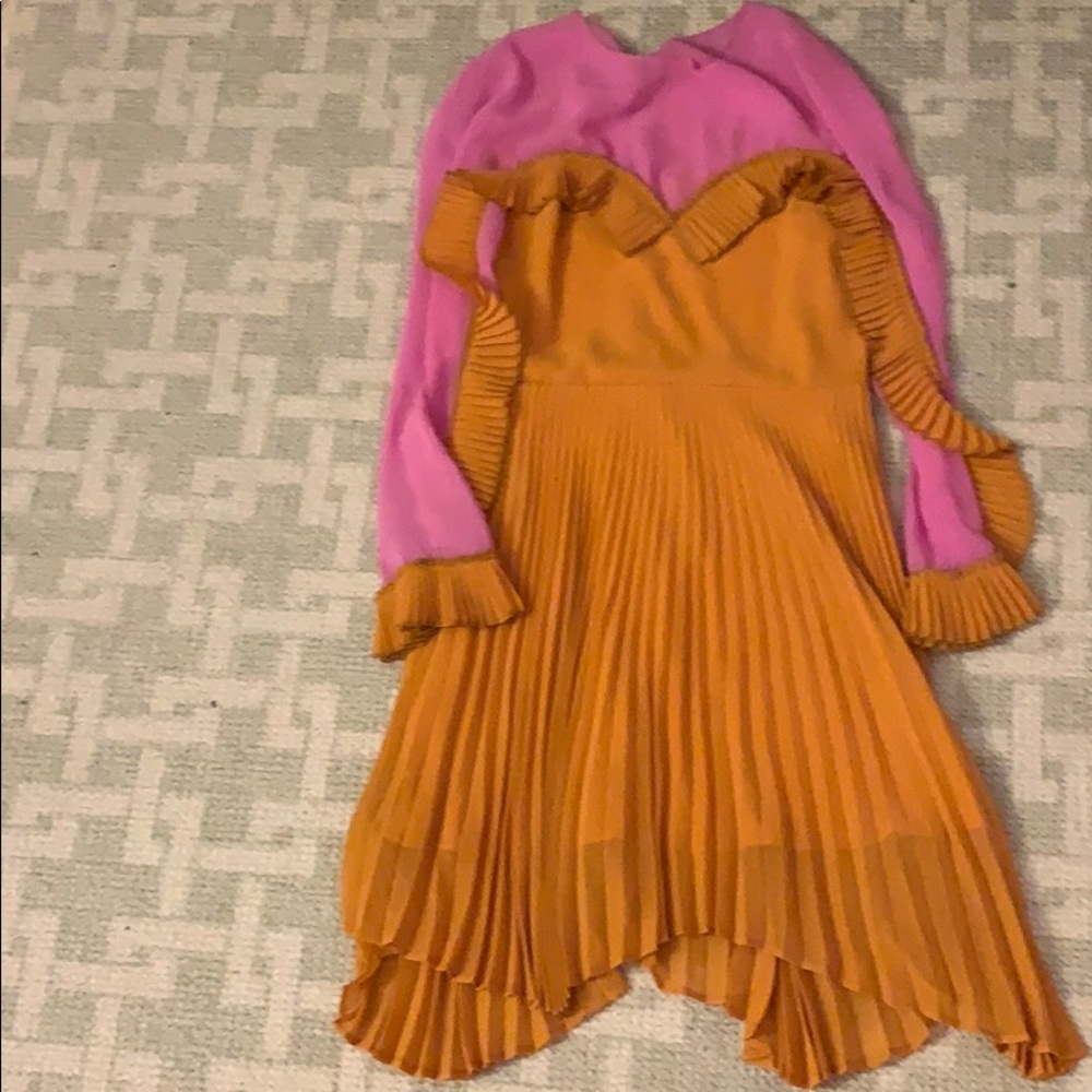 Delfi Orange and Pink Dress, XS